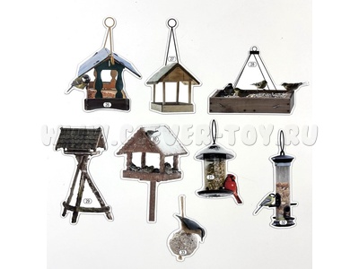 Набор магнитных карточек Как помочь птицам зимой? Развешиваем кормушки (к плакату Птицы, тема 2)