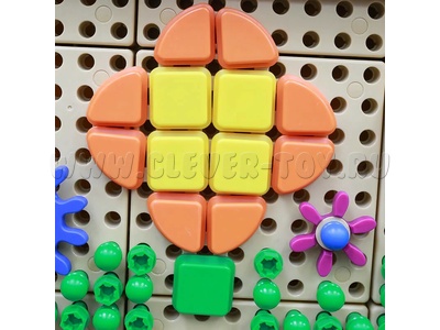 STEM Геометрические колышки, 256 шт (8 цв) набор №1